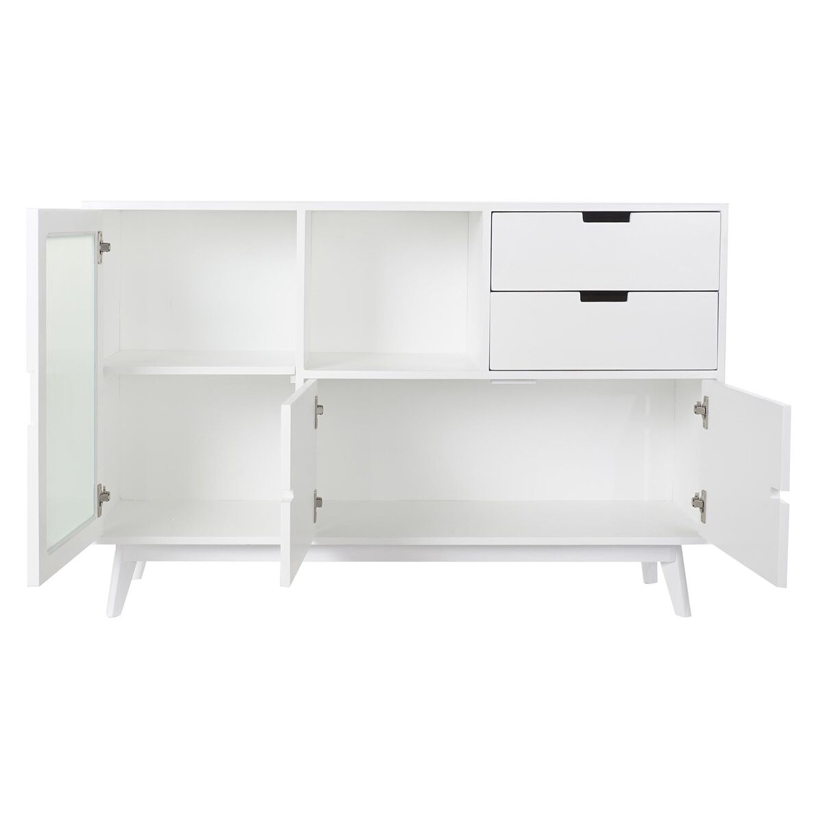 Skänk DKD Home Decor Glas Paulowniaträ Trä MDF (120 x 35 x 80 cm) - 4