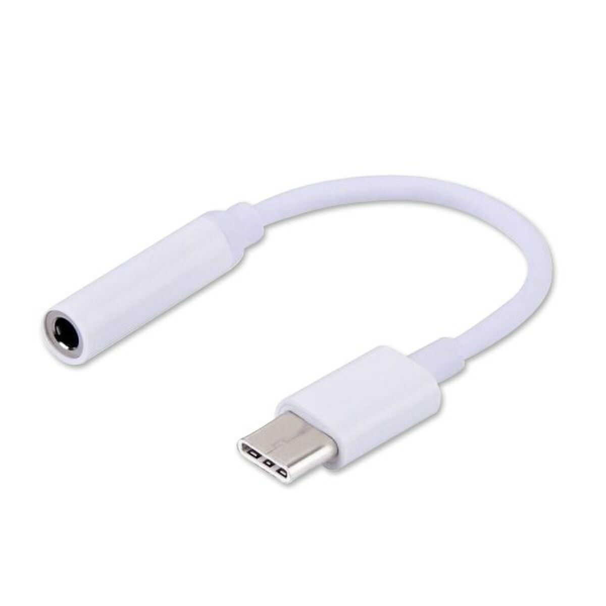 USB C till Jack 3.5 mm Adapter Savio AK-35 Vit 0,12 m - 3