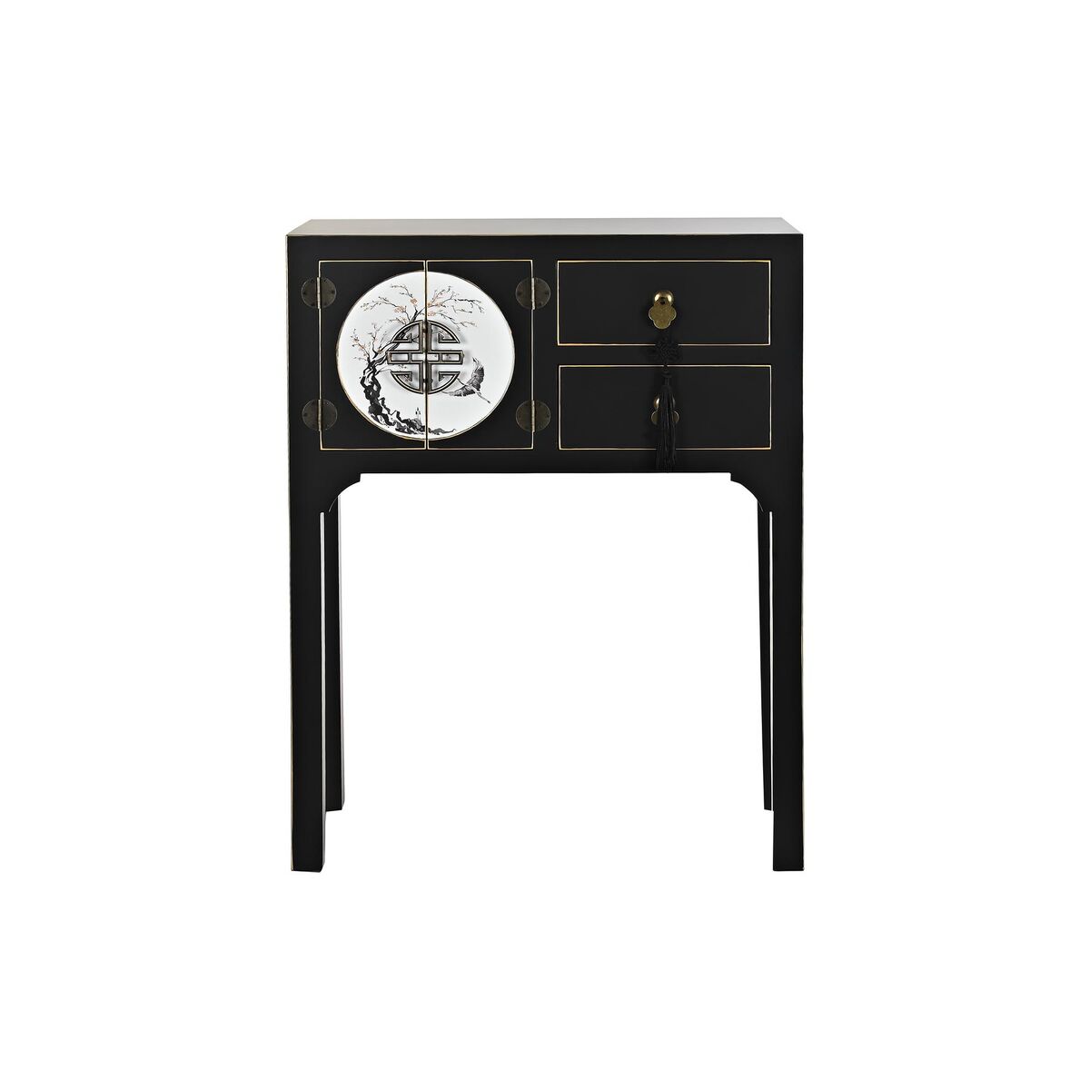 Mottagare DKD Home Decor Vit Svart Gyllene 63 x 28 x 83 cm - 6