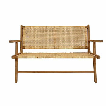 Bänk DKD Home Decor Brun Naturell 120 x 76 x 68 cm