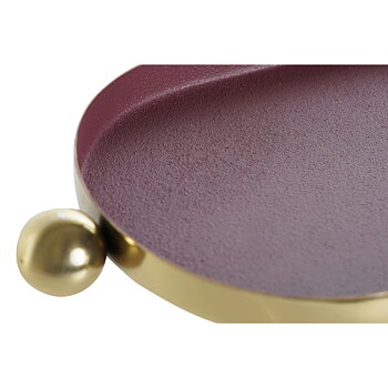 Bordsdekoration DKD Home Decor Orange Magenta Gyllene Järn 35 x 13 x 3 cm (2 antal)