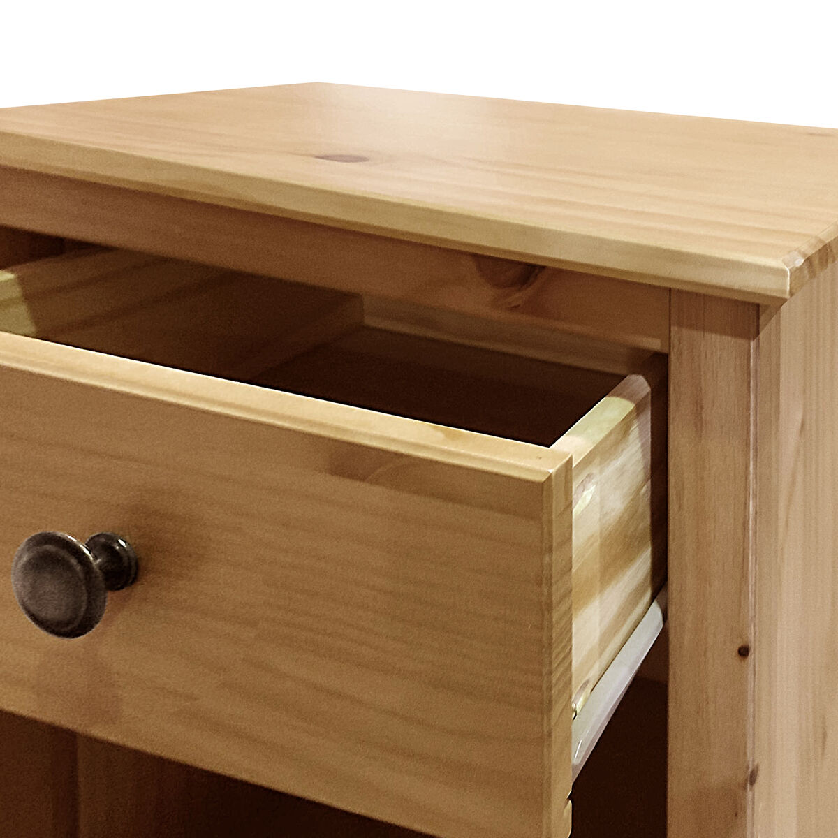 Nattduksbord Alexandra House Living Honung Tölgy Metall furuträ 48 x 62 x 36 cm 2 lådor - 4