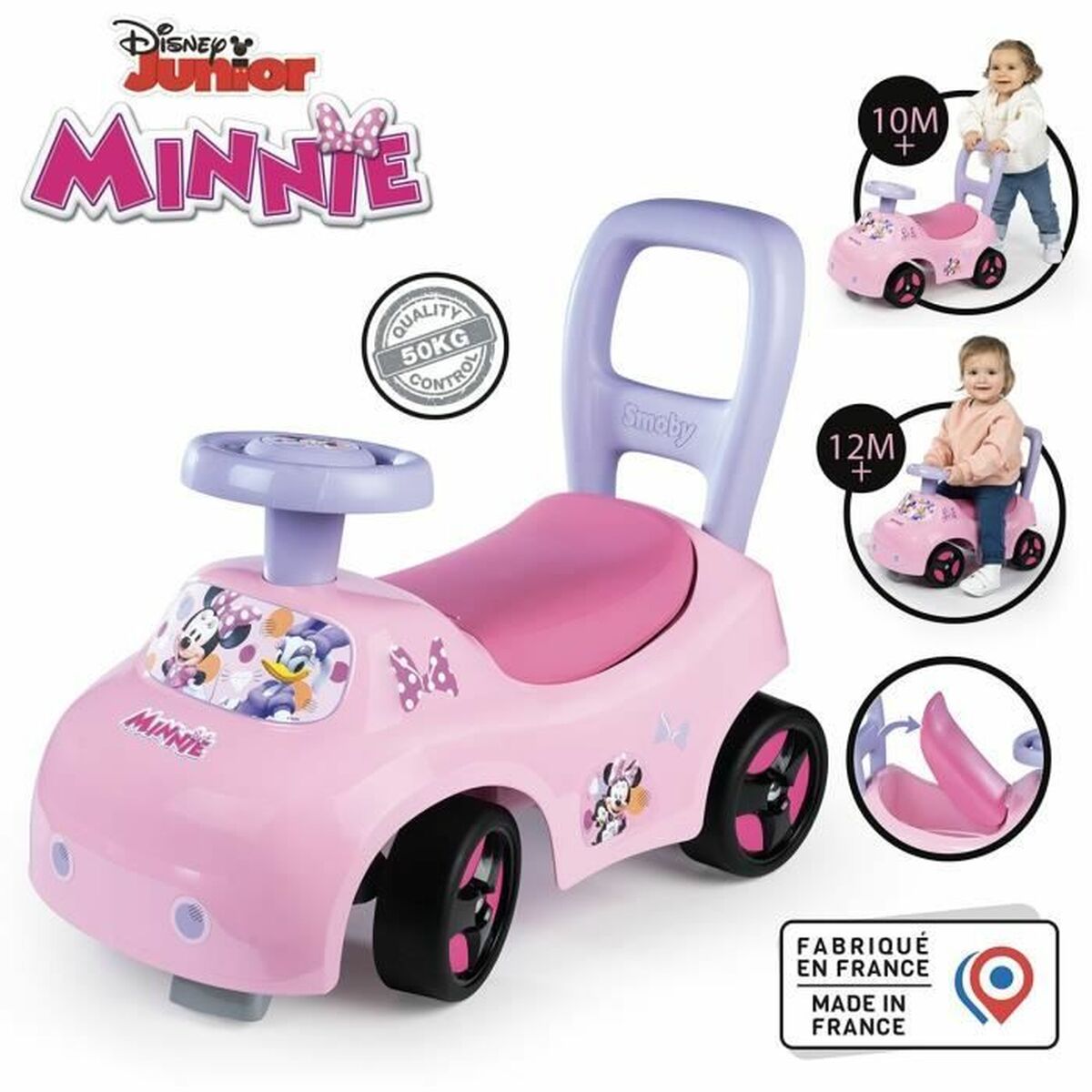 Trehjuling Smoby Minnie Rosa 2 i 1 - 2