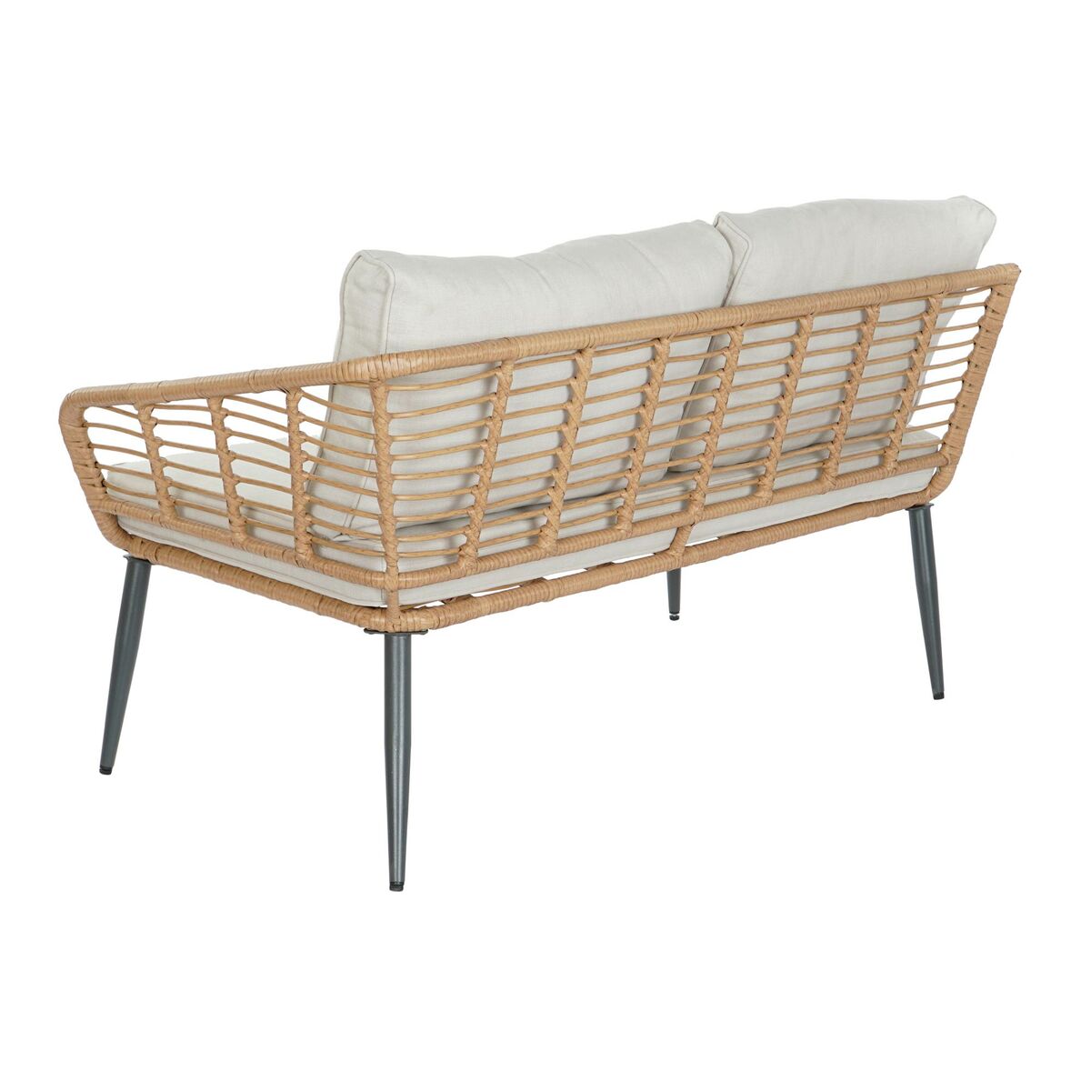 Trädgårdssoffa DKD Home Decor 128 x 75 x 72 cm Metall syntetisk rattan - 2