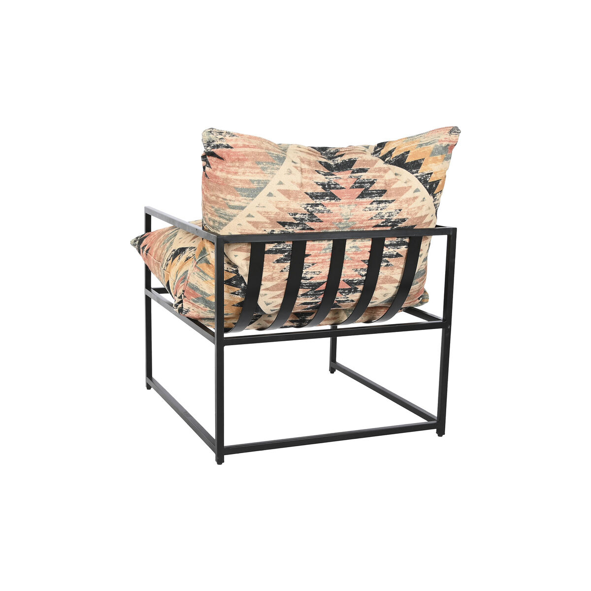 Fåtölj DKD Home Decor 70 x 75 x 85 cm Svart Metall Multicolour - 3