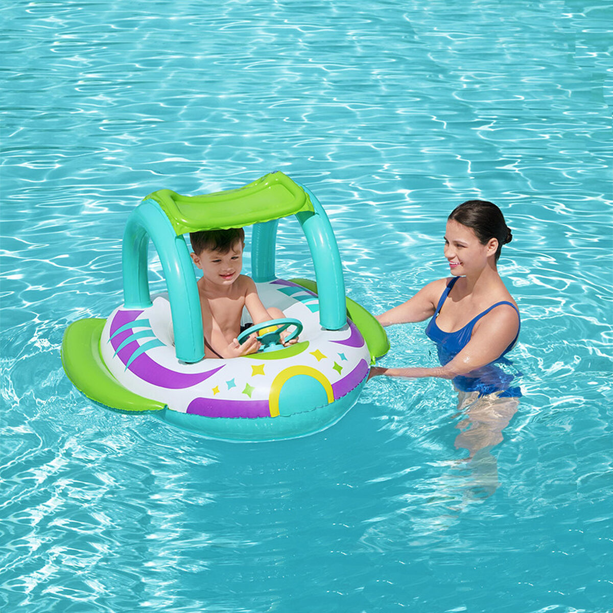 Bestway Uppblåsbara djurfigurer för bad och pool, Surtido färg +4 månader, strand och pool 34030 - 3