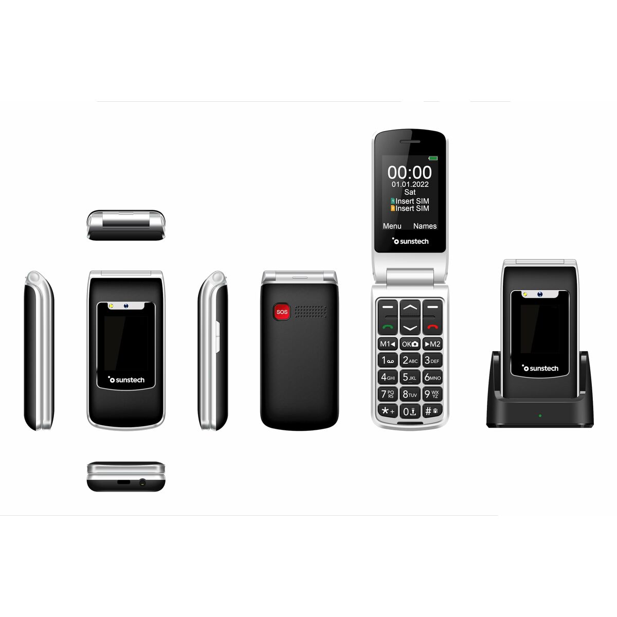 Mobiltelefon för seniorer Sunstech CELT23BK 128 GB - 2
