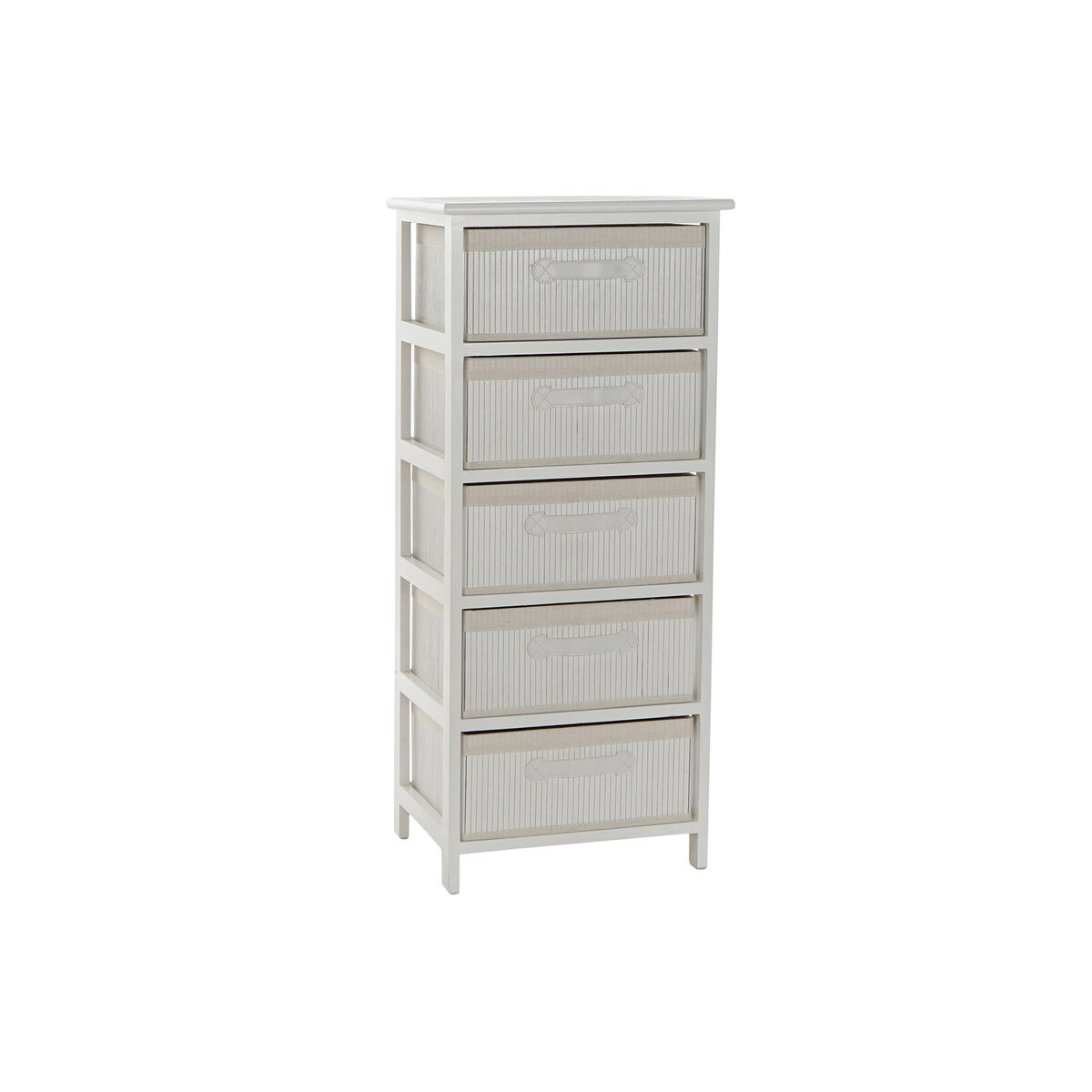 Byrå DKD Home Decor Vit Bambu Paulowniaträ 42 x 32 x 98 cm