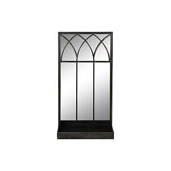 Spegel med monteringsfäste DKD Home Decor Svart Metall Speglar 40 x 12 x 80 cm