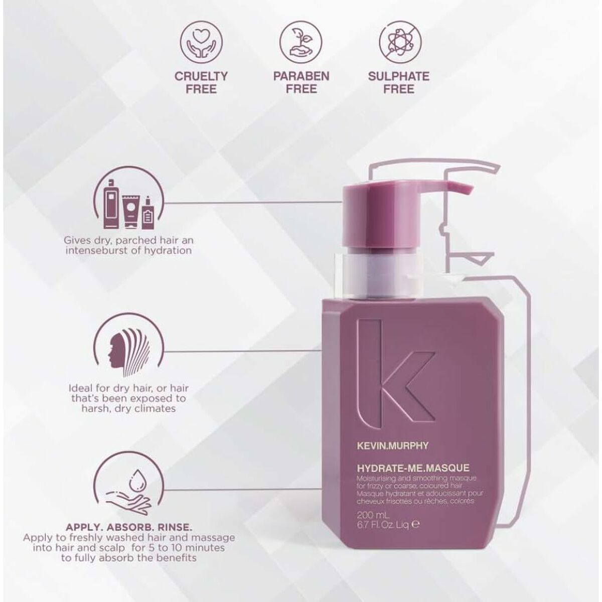 Hårinpackning Kevin Murphy HYDRATE-ME 200 ml - 2