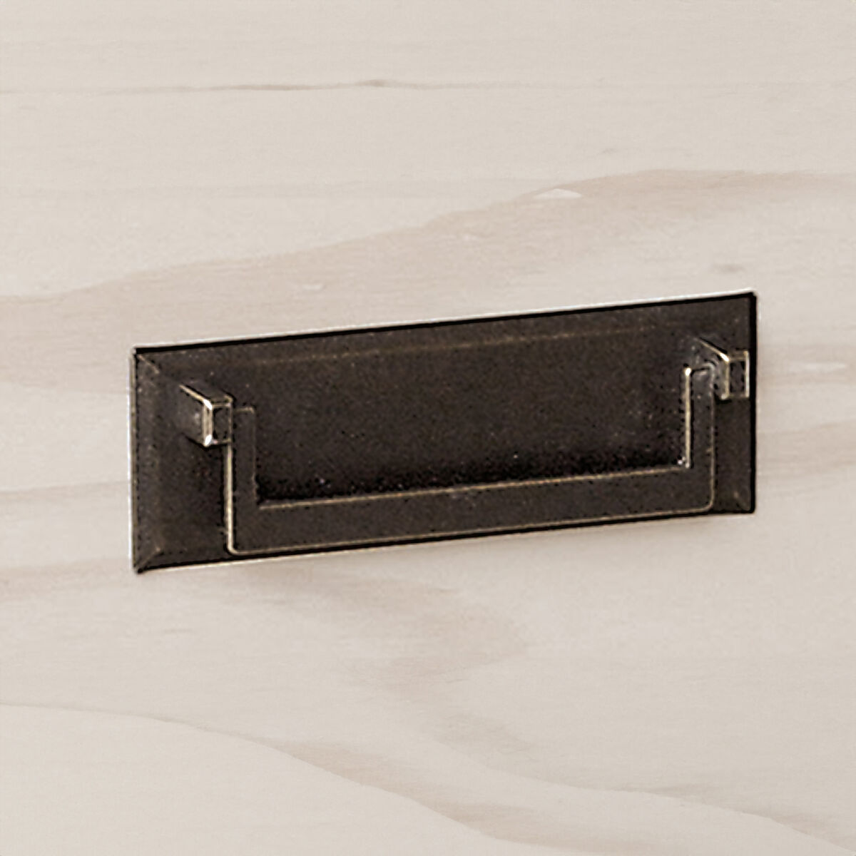 Nattduksbord Alexandra House Living Vit Metall furuträ 43 x 50 x 32 cm 3 lådor - 5