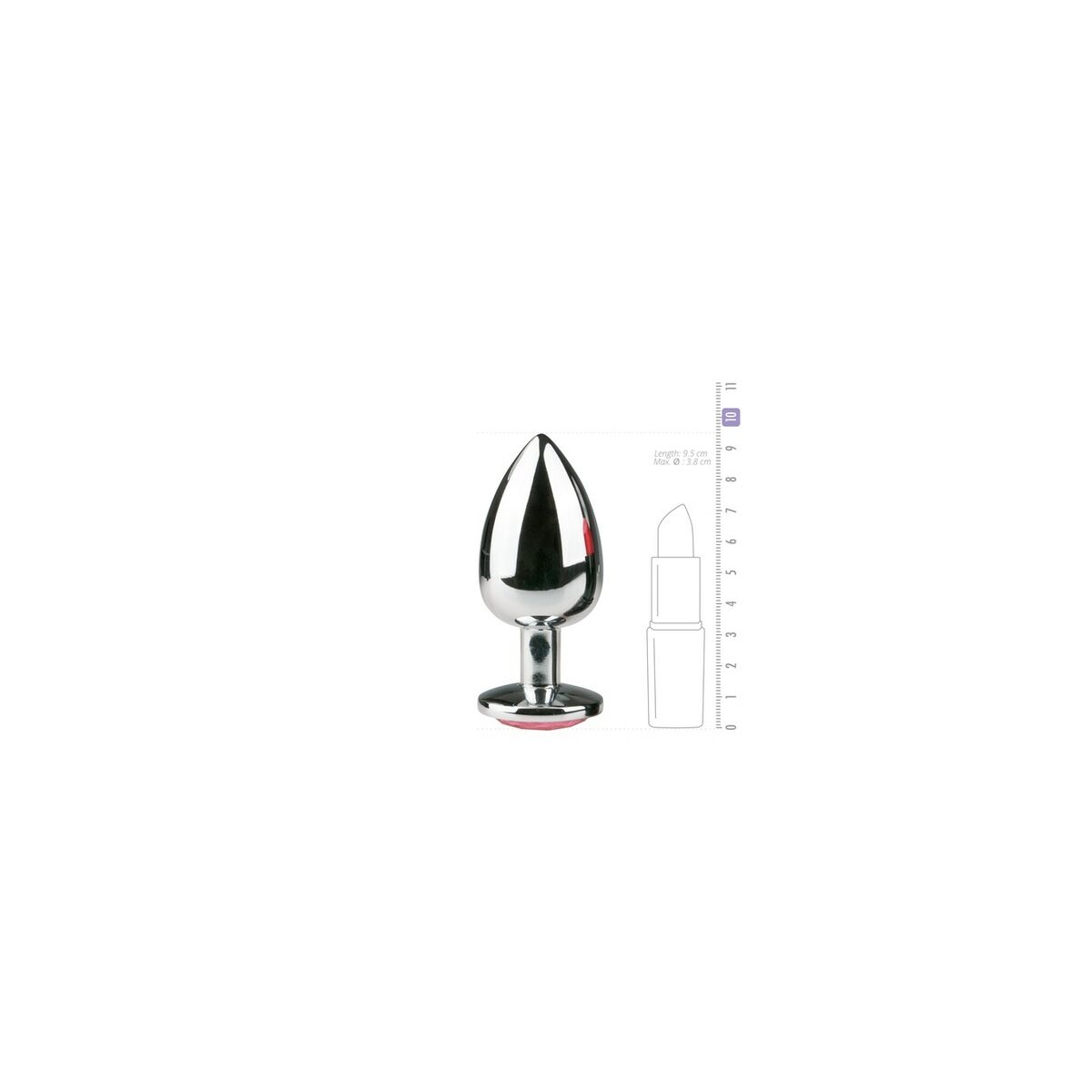 Cassini Anal Vibrator Svart EasyToys Rosa Silvrig - 2