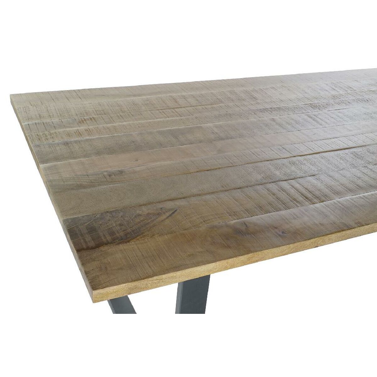 Matsalsbord Home ESPRIT Svart Naturell Metall Mangoträ 200 x 100 x 76 cm - 3
