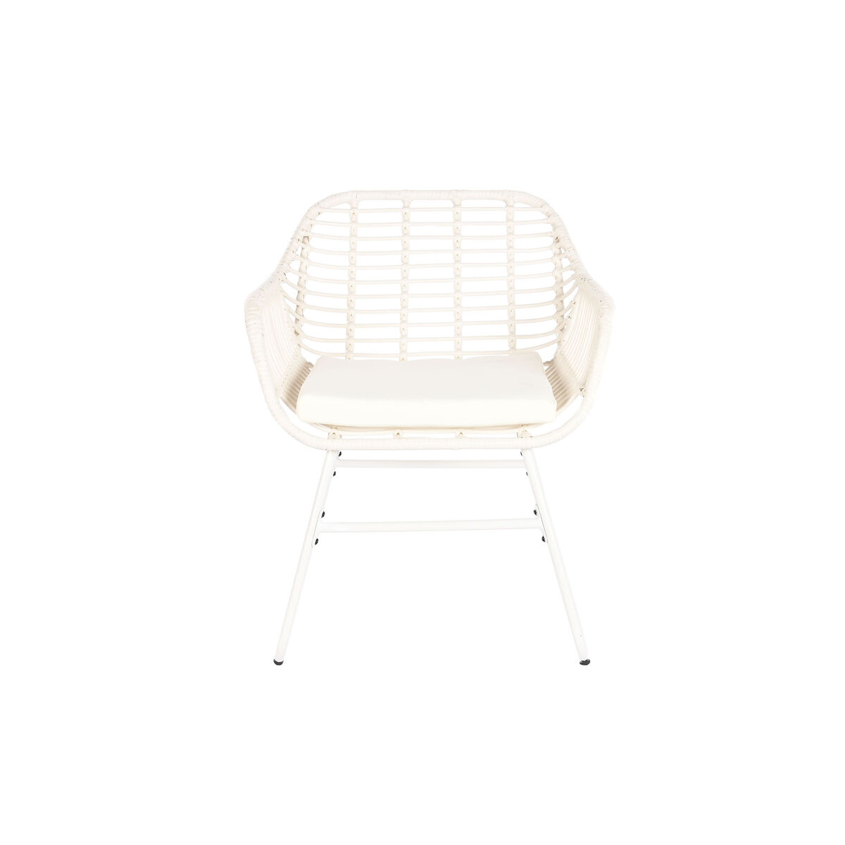 Trädgårdsmöbler DKD Home Decor Vit 124 x 74 x 84 cm (4 Delar) - 9