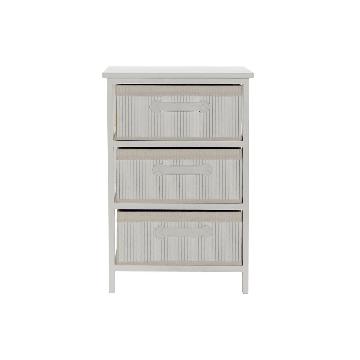 Byrå DKD Home Decor Vit Bambu Paulowniaträ 42 x 32 x 63 cm - 4