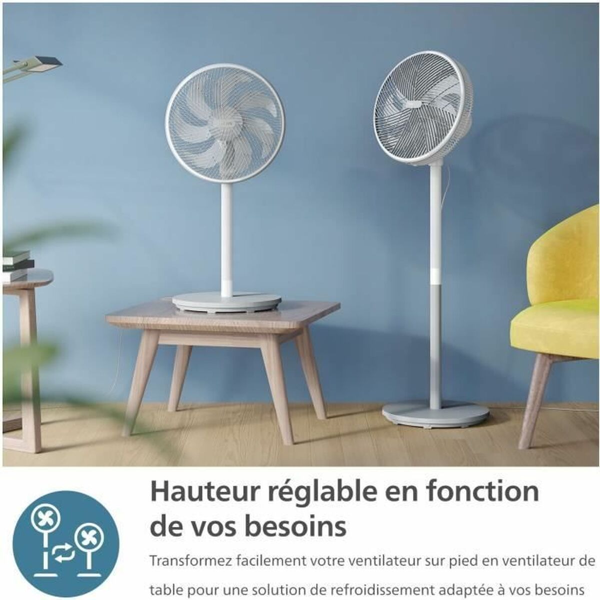 Stående Fläkt Philips CX2550/00 Vit 50 W - 2