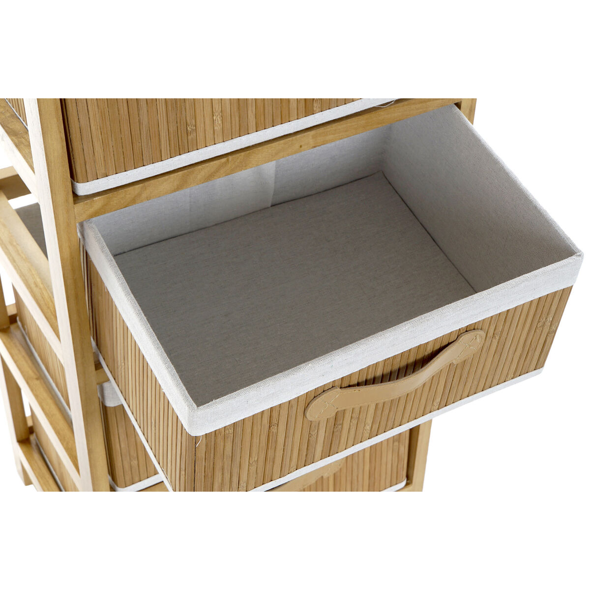 Byrå DKD Home Decor Naturell Bambu Paulowniaträ 42 x 32 x 98 cm - 3