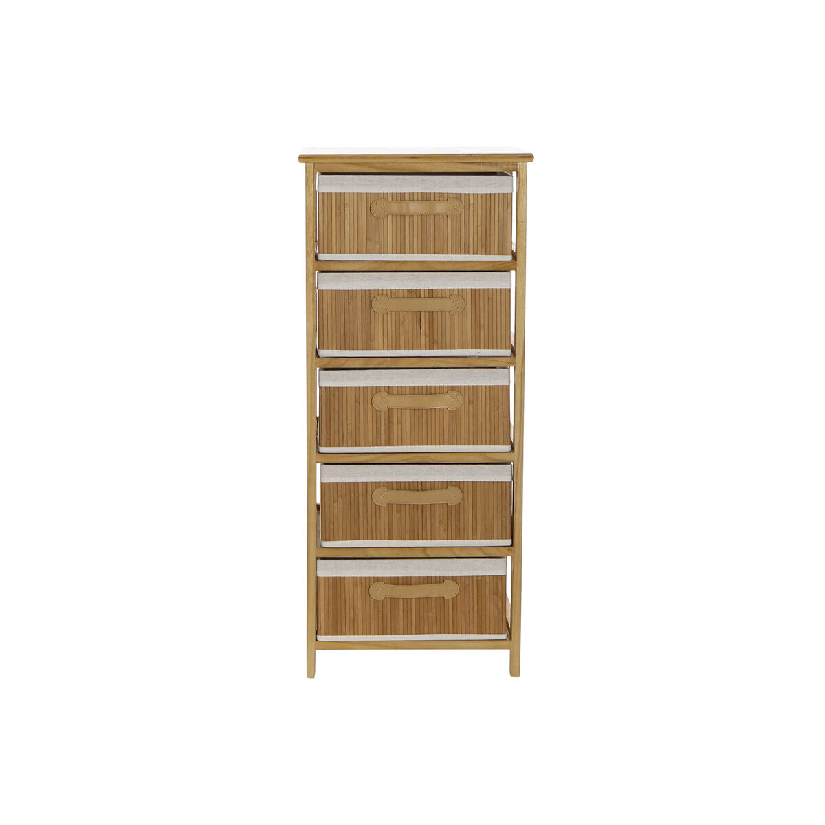 Byrå DKD Home Decor Naturell Bambu Paulowniaträ 42 x 32 x 98 cm
