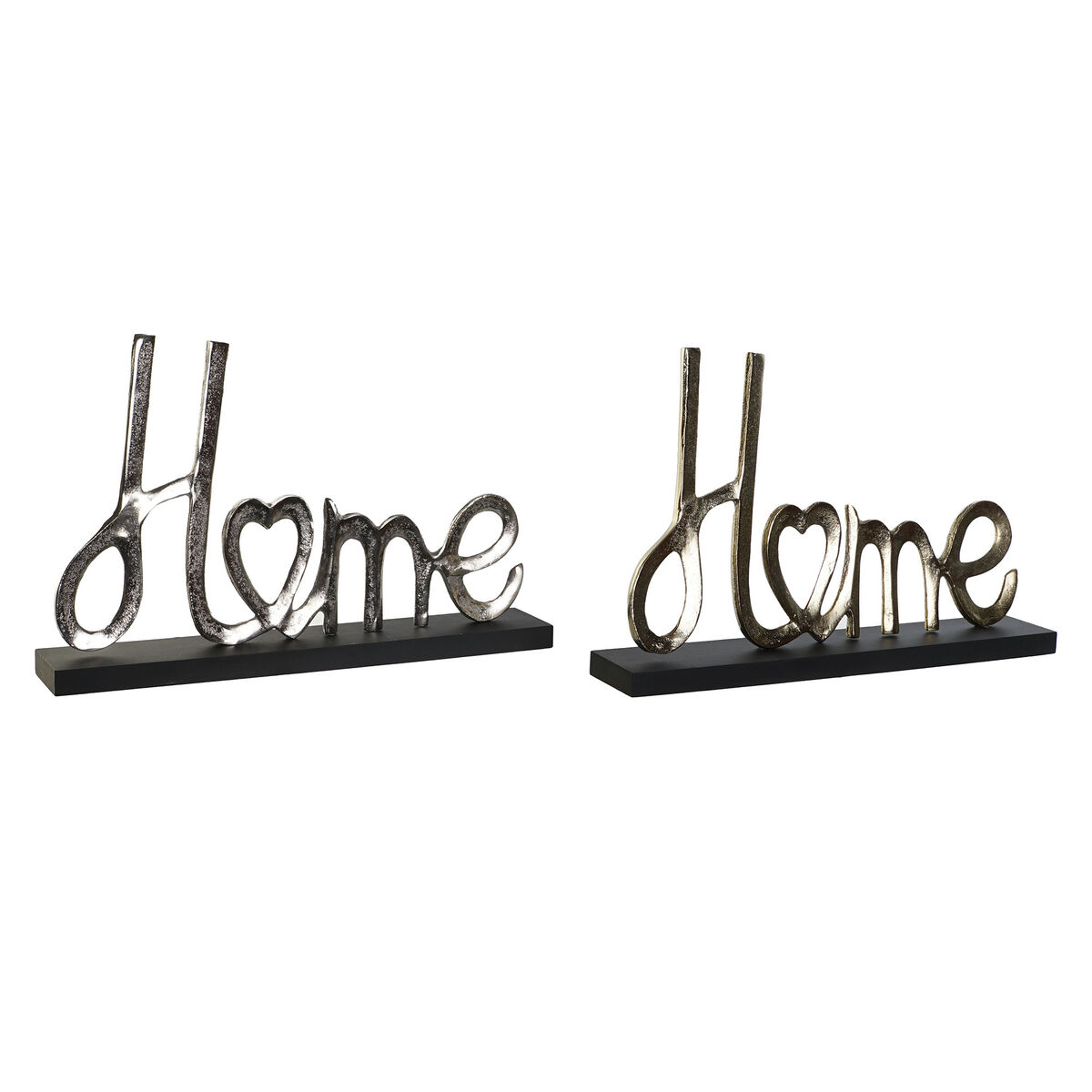 Prydnadsfigur DKD Home Decor Svart Gyllene Silvrig Urban 46 x 8 x 29 cm (2 antal)