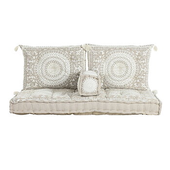 Trädgårdssoffa DKD Home Decor Beige 155 x 76 x 65 cm