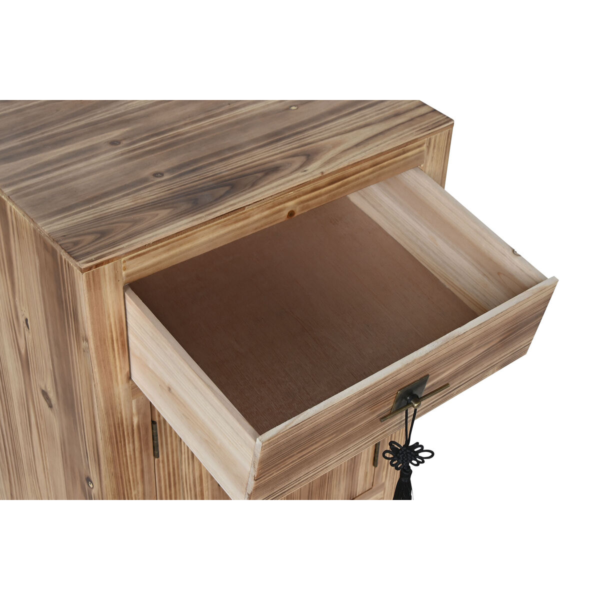 Nattduksbord Home ESPRIT Svart Naturell Granträ Trä MDF 45 x 34 x 66 cm - 4