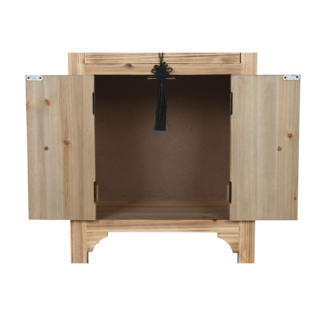 Nattduksbord Home ESPRIT Svart Naturell Granträ Trä MDF 45 x 34 x 66 cm - 3