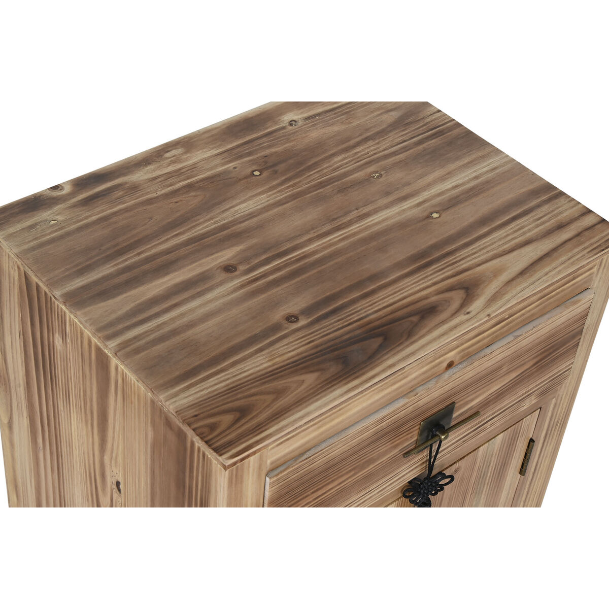 Nattduksbord Home ESPRIT Svart Naturell Granträ Trä MDF 45 x 34 x 66 cm - 5