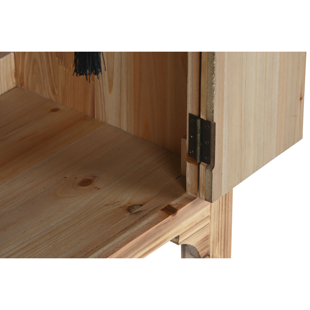 Nattduksbord Home ESPRIT Svart Naturell Granträ Trä MDF 45 x 34 x 66 cm - 7