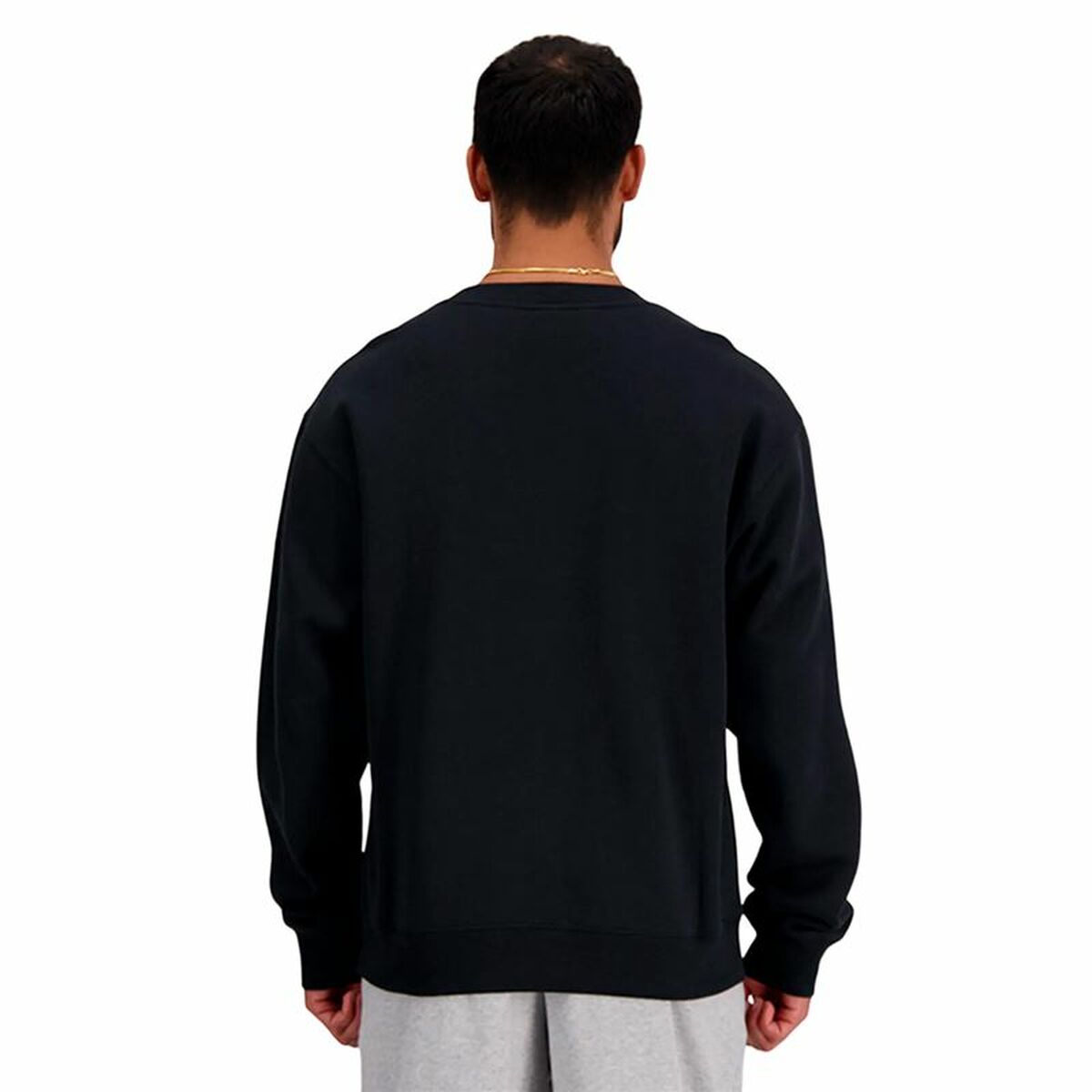 Tröja utan huva Herr New Balance Sport Essentials Fleece Logo Svart - 2