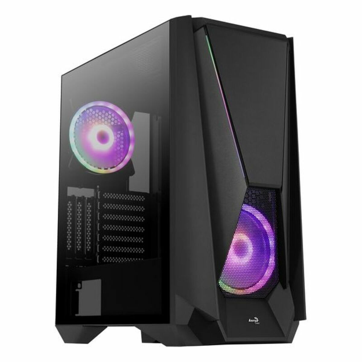 ATX Semitorn Aerocool VISORBK LED RGB Svart - 9