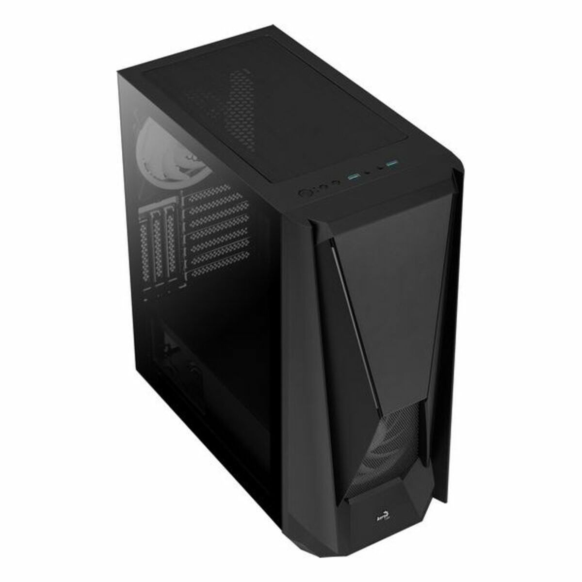 ATX Semitorn Aerocool VISORBK LED RGB Svart - 4