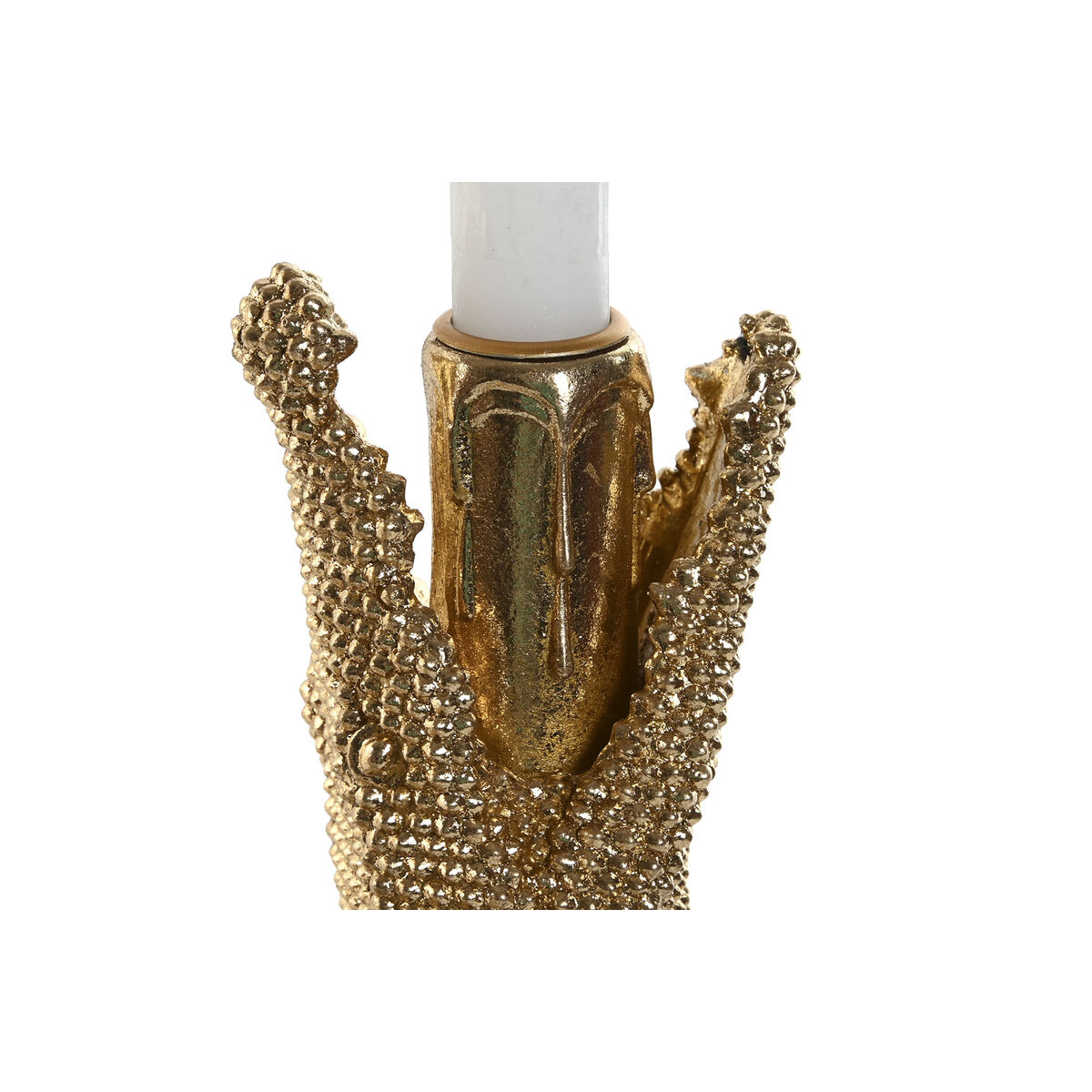 Prydnadsfigur Home ESPRIT Gyllene Krokodil 26,5 x 18 x 23,5 cm - 2