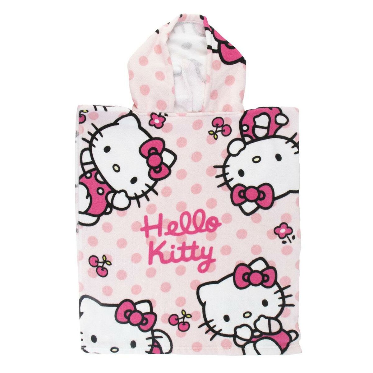Badduksponcho med luva Hello Kitty Ljusrosa 50 x 111,5 cm