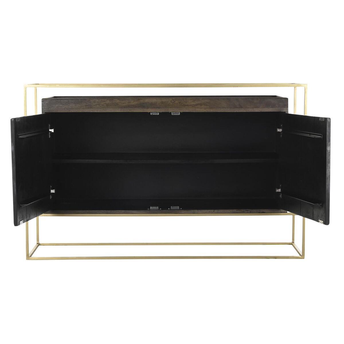 Skänk DKD Home Decor Brun Metall Mangoträ 122 x 38 x 76 cm - 4