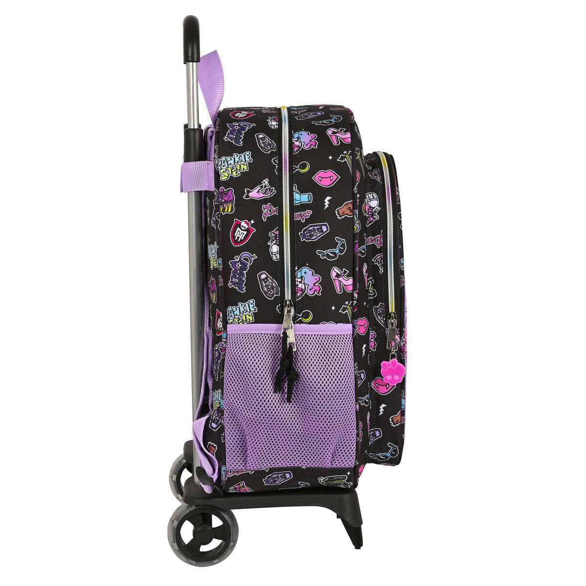 Skolväska med hjul Monster High Creep Svart 33 x 42 x 14 cm - 4