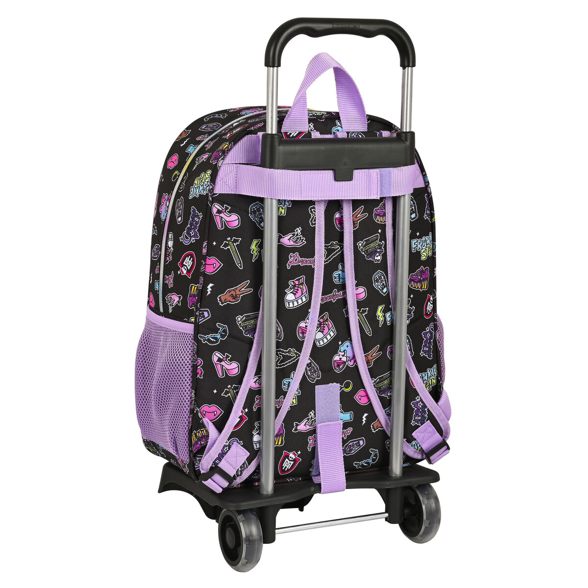Skolväska med hjul Monster High Creep Svart 33 x 42 x 14 cm - 5