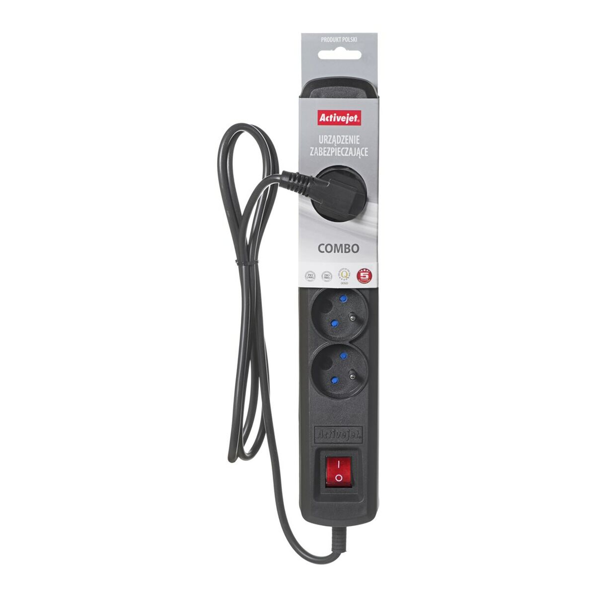 Förgreningslist 5 Tomas med Brytare Activejet ACP-5GN (1,5 m) - 2