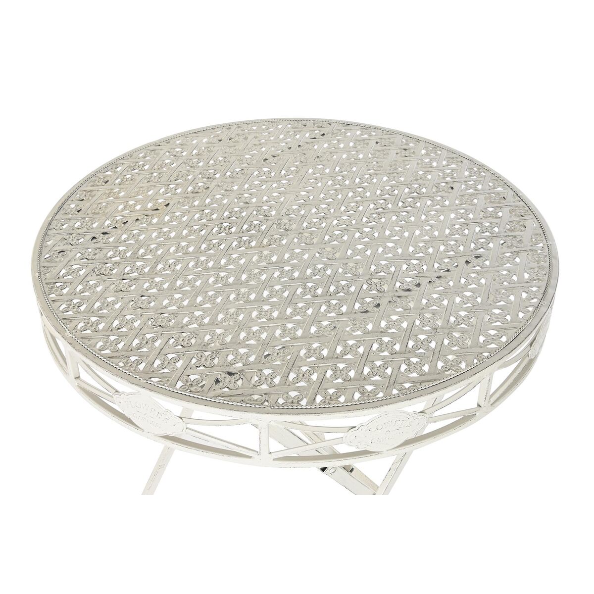 Matsalsbord Home ESPRIT Vit Metall 70 x 70 x 73 cm - 2