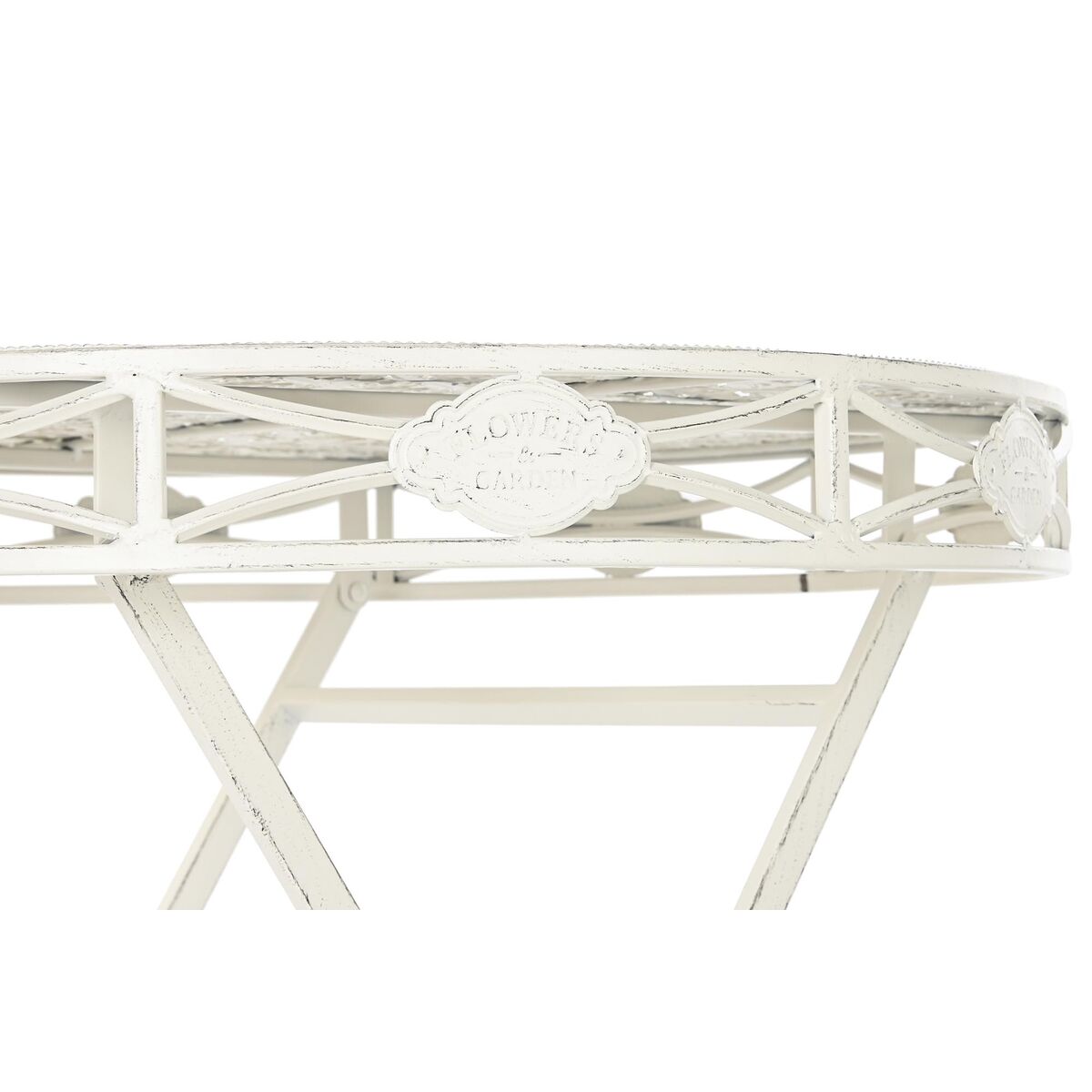 Matsalsbord Home ESPRIT Vit Metall 70 x 70 x 73 cm - 3