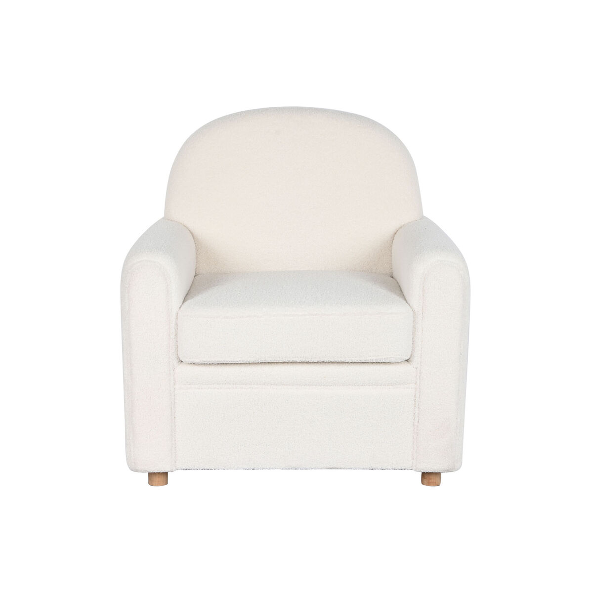 Fåtölj DKD Home Decor Vit Polyester Trä 79 x 72 x 86 cm - 4