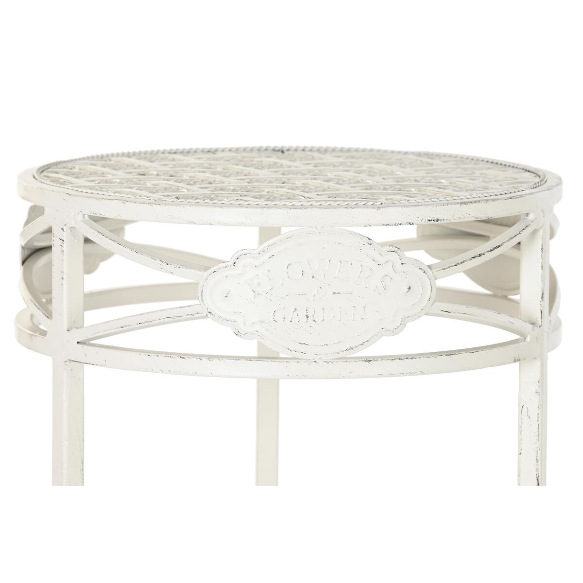 3-bordsset Home ESPRIT Vit 30,5 x 30,5 x 70 cm (3 Delar) - 3