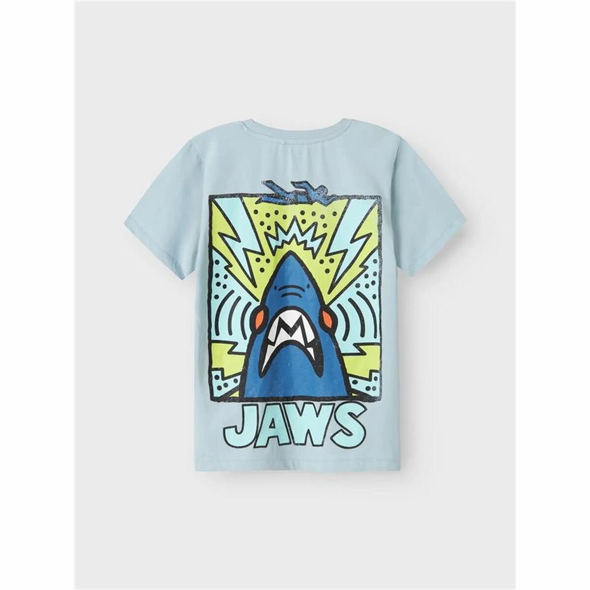 Barn T-shirt med kortärm Name It Nkmmakai Jaws Nreg Box Sky - 2