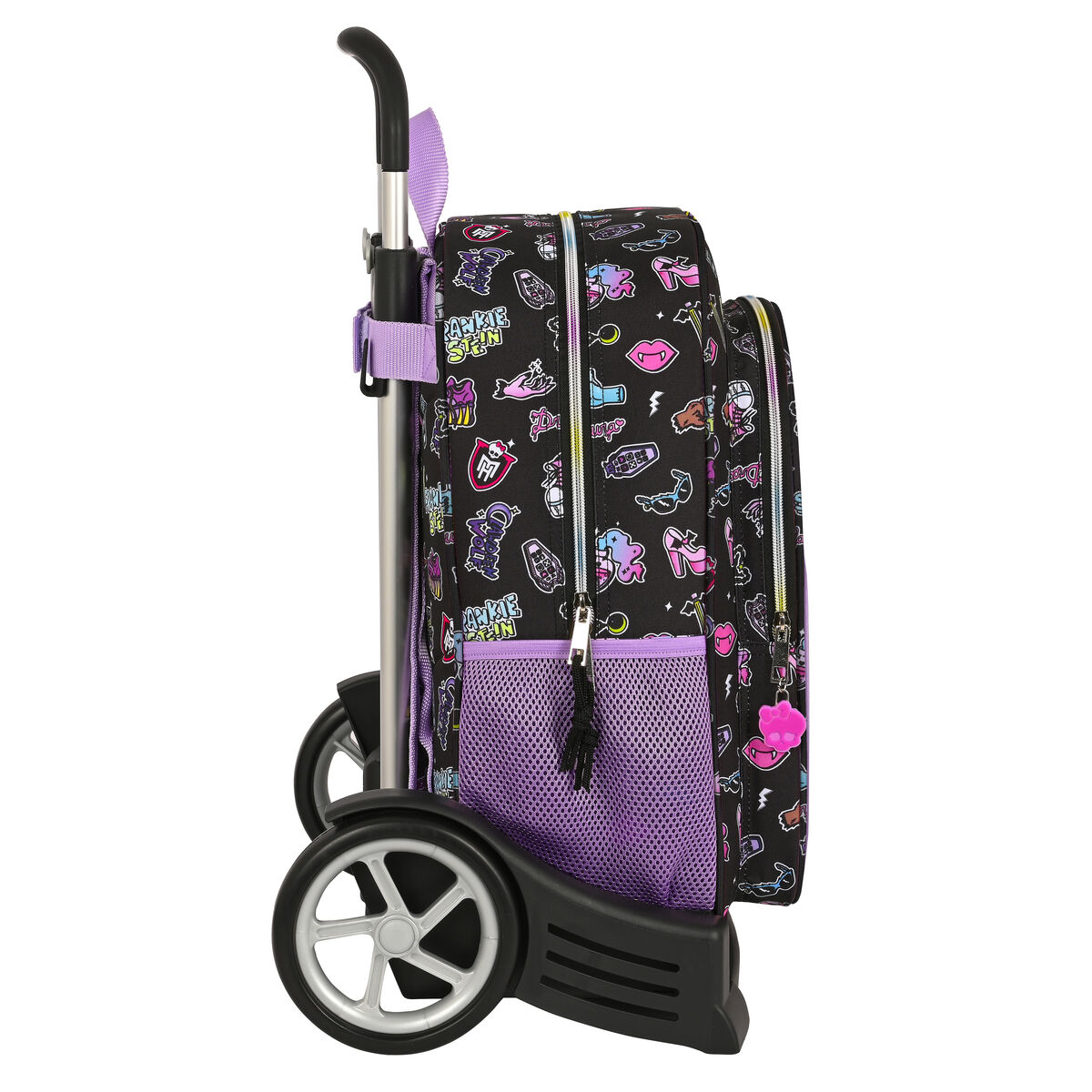 Skolväska med hjul Monster High Creep Svart 33 x 42 x 14 cm - 5