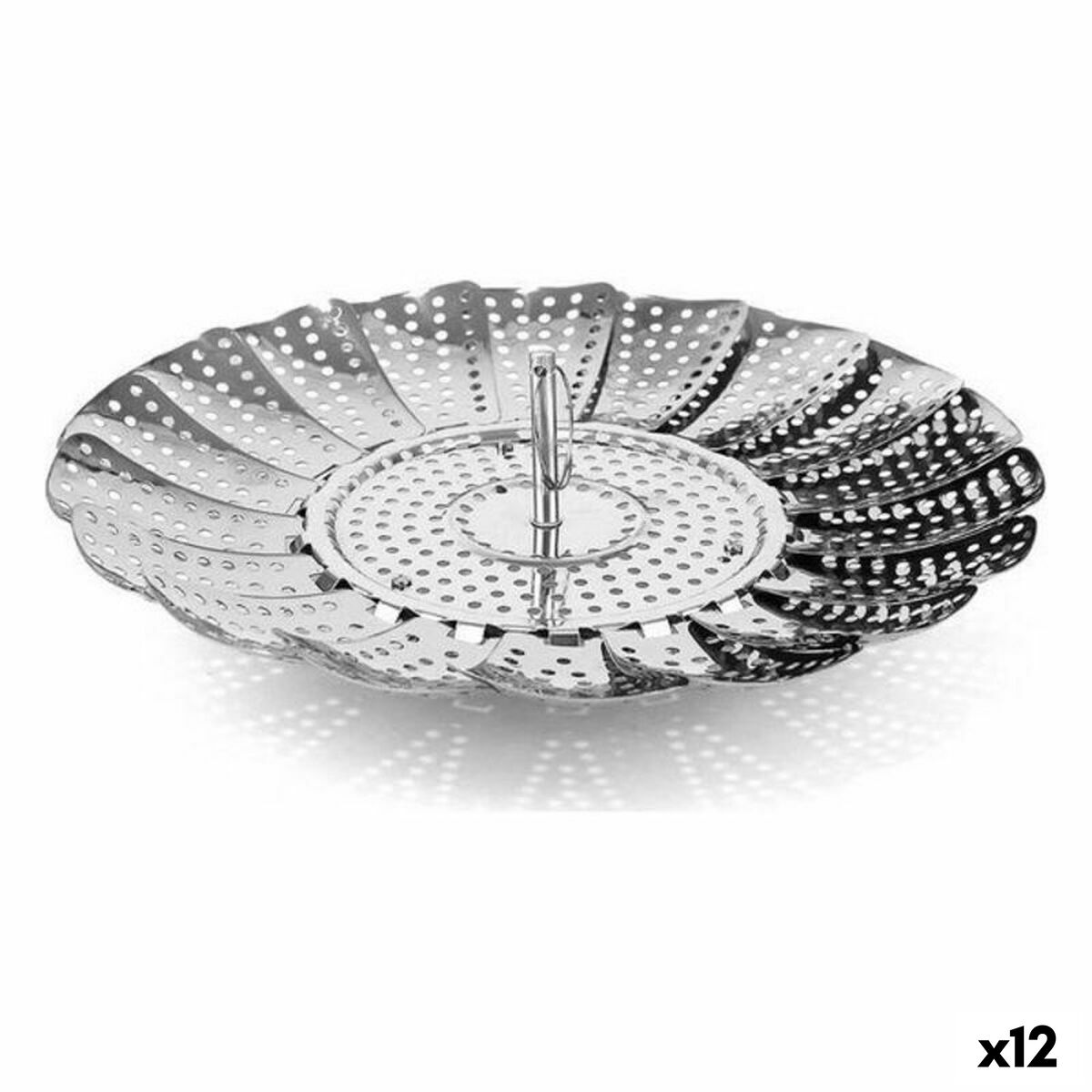 Ångkokare Quttin Rostfritt stål 14 cm (12 antal) (22,5 x 14 cm) - 3