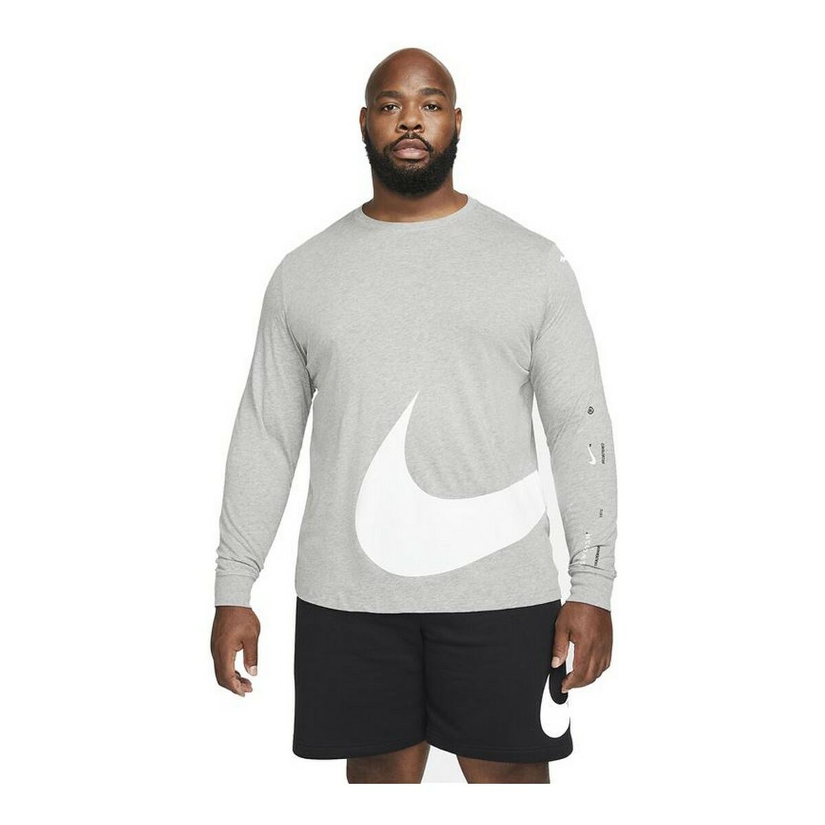 T-shirt med lång ärm Herr Nike Sportswear Ljusgrå - 9