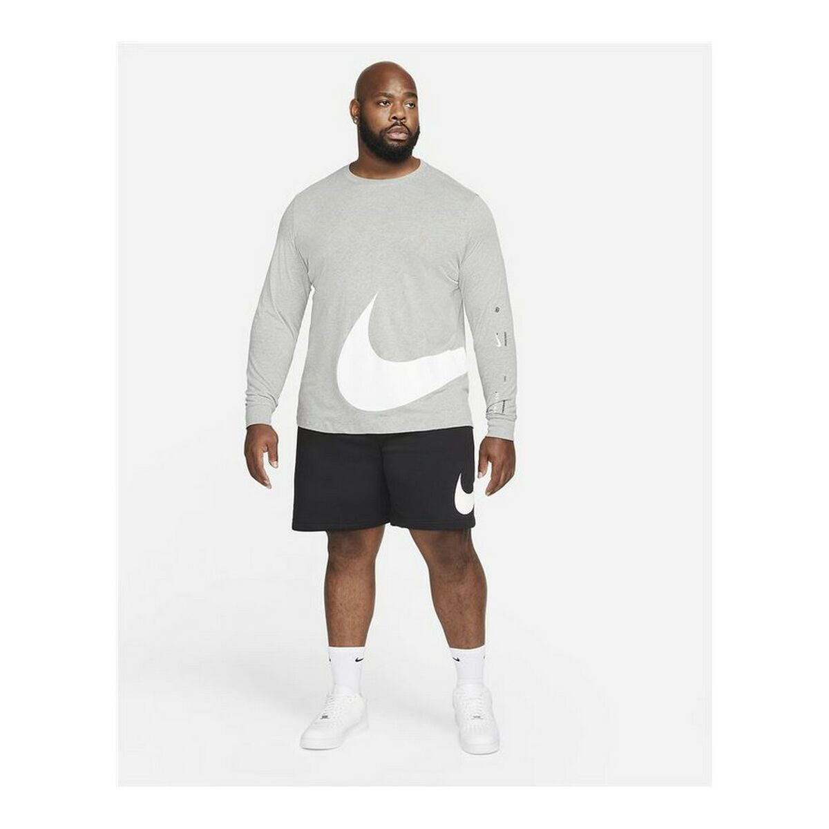 T-shirt med lång ärm Herr Nike Sportswear Ljusgrå - 13