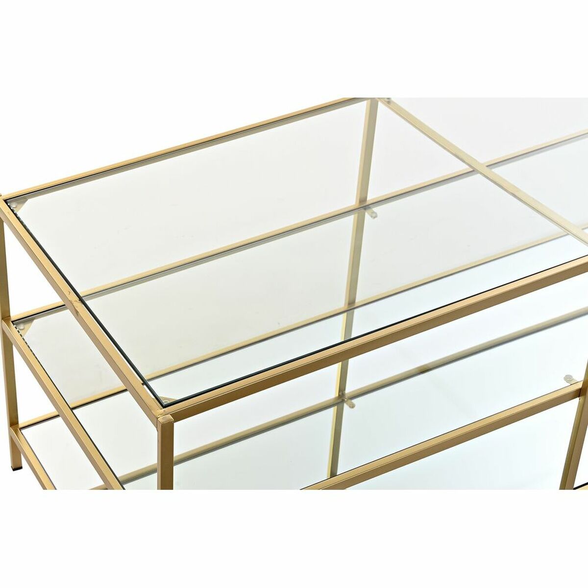 Soffbord DKD Home Decor Gyllene 120 x 50 x 45 cm Speglar Metall - 5
