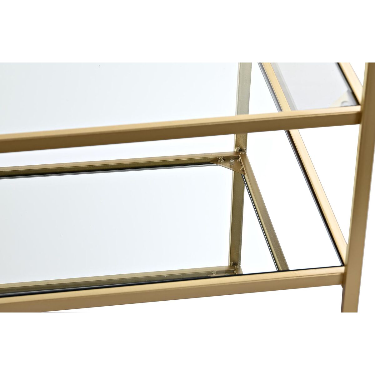 Soffbord DKD Home Decor Gyllene 120 x 50 x 45 cm Speglar Metall - 4