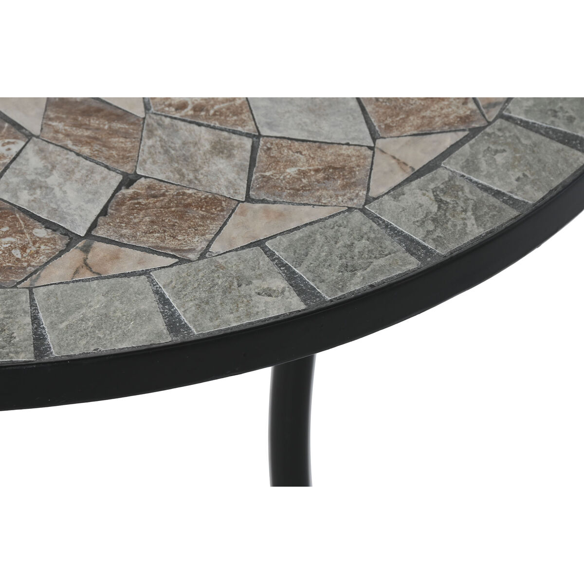 Sidobord Home ESPRIT Svart Multicolour 60 x 60 x 72 cm - 3