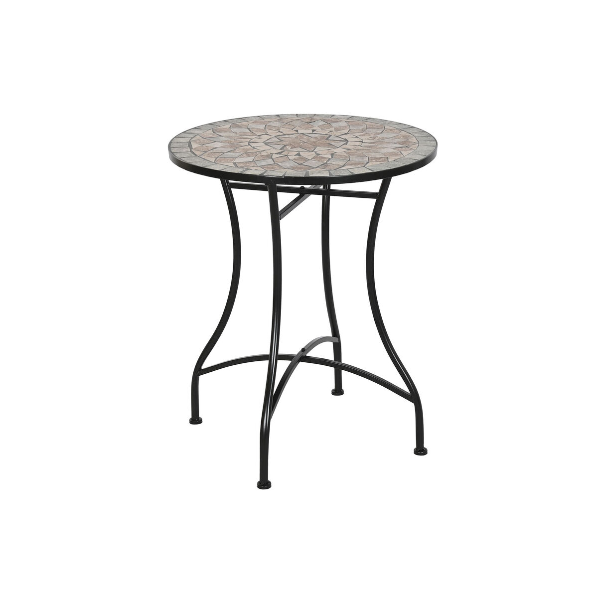 Sidobord Home ESPRIT Svart Multicolour 60 x 60 x 72 cm